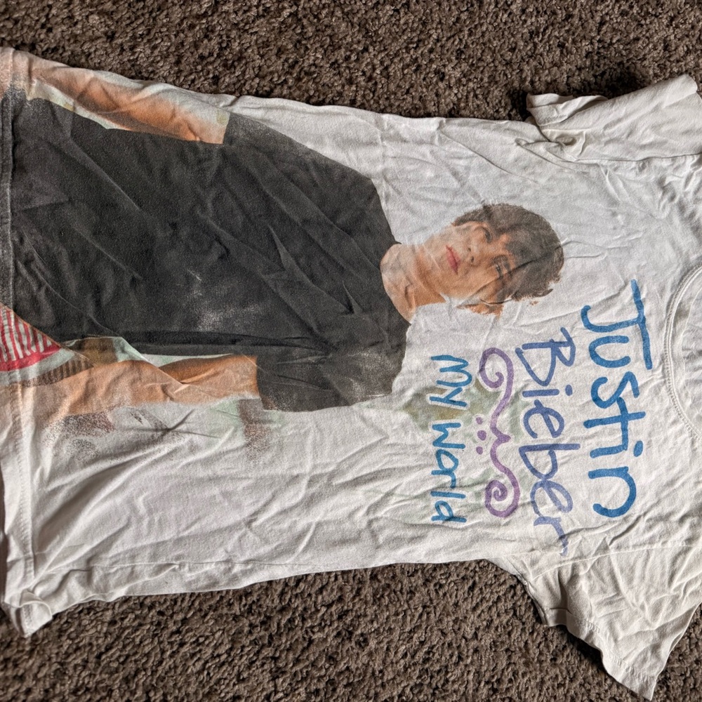 Justin Bieber Graphic Tee in Black and White